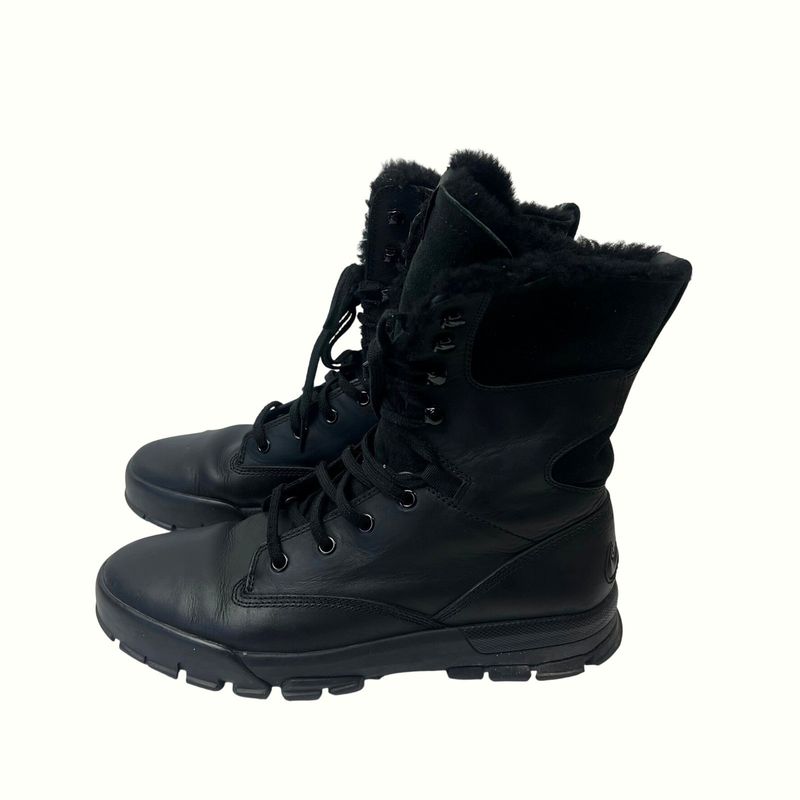 Nike Acg Air Nevist-9 Shearling Fur Lined Combat Boots Men 9 Tactical Streetwear